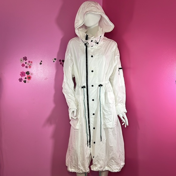 Free people movement Aurora Maxi Windbreaker Parka white size medium - Picture 3 of 16
